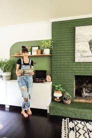 how to patch paint a brick fireplace