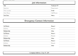 Employee Information Form Excel And Word Templates Job