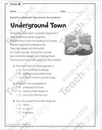 underground town close reading page