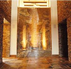 Stone Wall Indoor Waterfall Eclectic