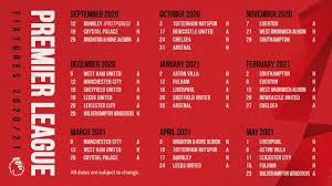 2020 21 season premier league fixtures