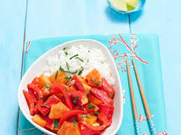 fruity pepper surimi pan with rice