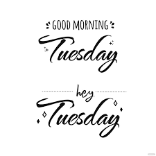 good morning tuesday vector in