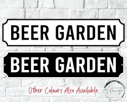 Beer Garden Sign Acrylic Street Sign