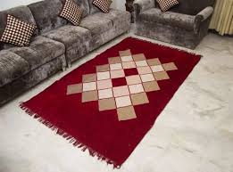 multicolor geometrical chenille carpets