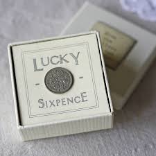 lucky sixpence in gift box by the