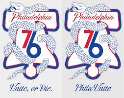 The snake comes from a 1754 political. Philadelphia 76ers Snake Logo