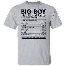 big boy nutritional facts shirt lelemoon