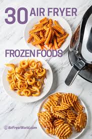 air fryer frozen foods cooking chart