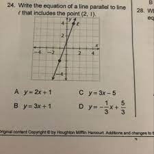 Write The Equation Of A Line Parallel