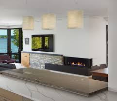 Large Wall With A Linear Fireplace