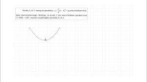 [6.84/s.190/ZR2OE] Punkty A, B, C należą do paraboli p i są wierzchołkami  trójkąta równoramiennego. - YouTube