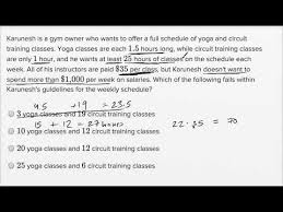 systems of linear inequalities word