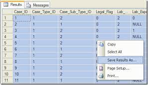 export sql data to excel with column