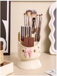 1pc beige makeup brush storage bucket