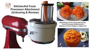 The round shape and dense nature of carrots make them a challenge to cut. Unboxing And Review Of The Kitchenaid Food Processor Attachments Aaichi Savali