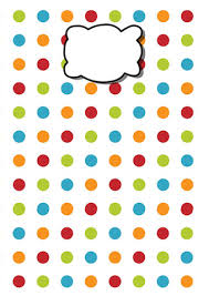 Colorful Polka Dot Binder Cover Template Free Printable
