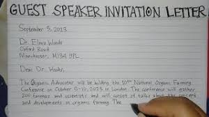 guest speaker invitation letter