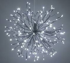 light up led hanging starburst silver