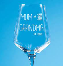 Grandma Wine Glass Gift Personalised