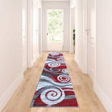 2 x11 rectangle woven solid olefin area rug red masada rugs