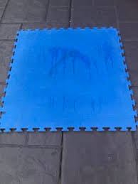 blue martial arts jigsaw mats
