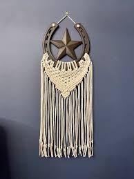 Horseshoe Star Macrame Wall Hanging