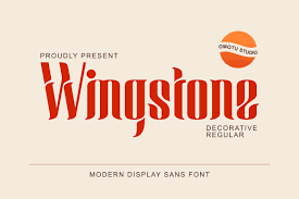 wingstone decorative font design cuts