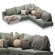 sofa roche bobois green 04 113885 3d