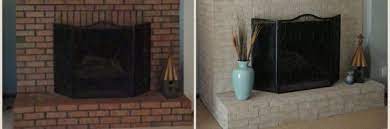 How To Paint A Red Brick Fireplace To