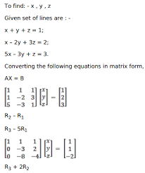 Equations Using Matrix Method