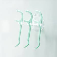 糸ようじ デンタルフロス ホルダー 3本用 吸盤 デンタルフロス ホルダー 吸盤