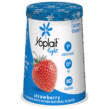 yoplait yogurt fat free strawberry light