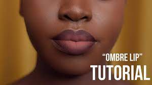 ombre lip tutorial for dark skin