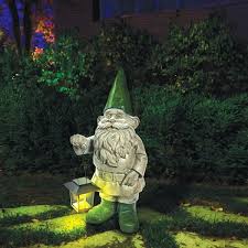 Garden Gnome With Solar Lantern Acorn