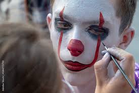 halloween a makeup artist paints
