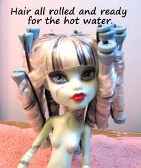 how to curl your barbie or monster high