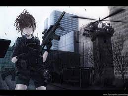 Anime Girl With Gun Wallpapers Desktop ...