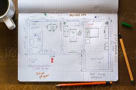 Drawing Of A Dream House S Floor Plan