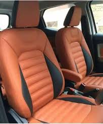 Customized Car Seat Cover Tan And Black