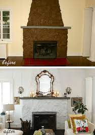 ugly stone fireplace can i paint