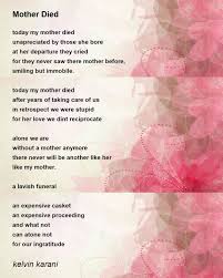 mother d poem by kelvin karani