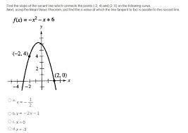 Find The Slope Of The Secant Line Which