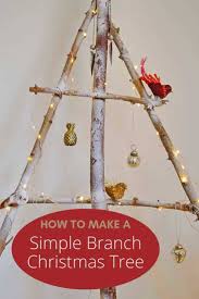 how to make a diy branch christmas tree