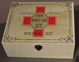 Our First Aid Kit sticker for DIY medicine Box fits Hobbycraft