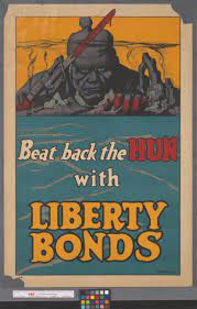 Beat back the hun with liberty bonds. poster by f. Beat Back The Hun With Liberty Bonds Unt Digital Library