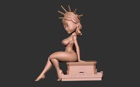 3D file Sexy Statue Of Liberty + NSFW version V1,2,3 + Bonus model 🫦・3D  printer design to download・Cults