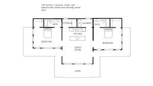 The Aloha 2 2 Split Bedroom Floor Plan