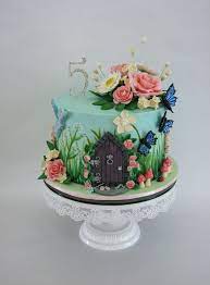 Enchanted Garden Themed Birthday Cake