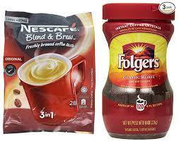 Folgers classic roast ® instant coffee crystals the classic folgers ® taste you love is available in convenient coffee crystals for flavorful coffee in a hurry. Nescafe Vs Folgers Instant Coffee Coffeebeingsandthings Com